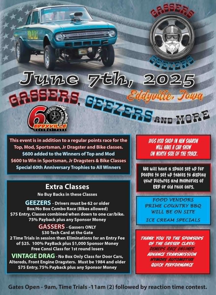 Join Us For Gassers & Geezers June 7