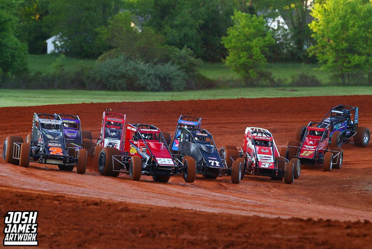 Bloomington Speedway (Bloomington, IN) – USAC AMSOIL Sprint Car National Championship – Larry Rice Classic – May 9th, 2025. (Josh James Artwork)