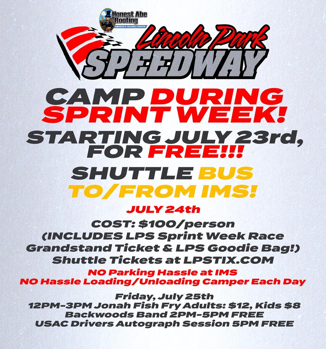 Let Us Drive You To IMS To Kick Off USAC Indiana Sprint Week