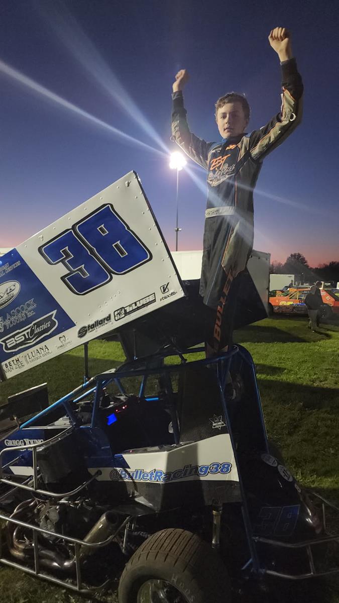 Brantley "The Bullet" Tjaden Dominates A-Class Wing Micro Sprint with Three Consecutive Wins