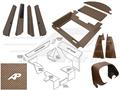 John Deere Qwik Fit Interior Cab Kit w/o Floormat - Brindle Brown, 50 Series