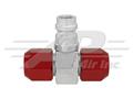 Inline 5/16 OD Compression Line Repair Kit with R134a High Side Service Port - Aluminum