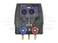 Mastercool Digital R134a Manifold 2 Way Gauge Set with 60 Hoses, 2 Temperature Clamps