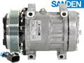 OE Sanden Compressor SD7H15 - 125mm, 6 Groove HD Clutch, 12V