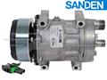 OE Sanden Compressor SD7H15E - 119mm, 8 Groove Clutch 12V