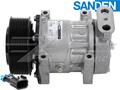 OE Sanden Compressor SD7HDC15 - 126mm, 10 Groove SHD Clutch, 12V