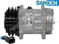OE Sanden Compressor SD7H15 - 132mm, 2 Groove HD Clutch 12V