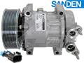 OE Sanden Compressor SD7H15HD - 126mm, 10 Groove HD Clutch, 12V