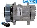 OE Sanden Compressor SD7H15 - 130mm, 8 Groove Clutch 12V