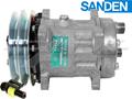 OE Sanden Compressor SD7H15 - 142-149mm, 2 Groove Stepped Clutch 12V