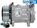 OE Sanden Compressor SD7H15 - 125mm, 2 Groove HD Clutch 12V
