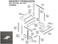 Massey Ferguson Lower Cab Kit with Headliner - Black