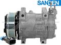 OE Sanden Compressor SD7H15 - 119mm, 6 Groove Clutch, 12V