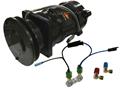 New Heavy Duty Aluminum A6 Replacement Compressor with Hi & Lo Pressure Update Kit