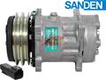 OE Sanden Compressor SD7H15 - 132mm, 2 Groove Clutch 24V