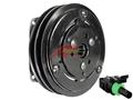 York 2 Groove, 6 Heavy Duty Clutch, 1 Wire Female Weather Pack Coil 12V, 1/2 Belt, GL 1.66C, 2.28F