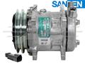 OE Sanden Compressor SD5H09 - 125mm, 2 Groove Clutch 12V