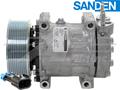 OE Sanden Compressor SD7H15 - 126mm, 10 Groove HD Clutch, 12V