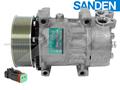 OE Sanden Compressor SD7H15 - 119mm, 10 Groove Clutch, 24V