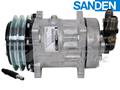 OE Sanden Compressor SD7H15, FLX7 - 135mm, 2 Groove Clutch 12V