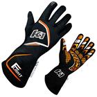 K1 Flight SFI/FIA Driver Gloves, Black/Flo Orange