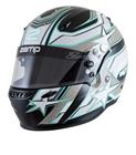 Zamp ZR-72 SA2020/FIA8859 Helmet, Blk/Gry/Lt Gry