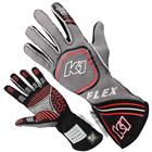 K1 Flex SFI/FIA Nomex Driver Gloves, Red/Grey