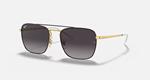 Ray-Ban RB3588, Polished Black on Gold/Grey
