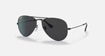 Ray-Ban Aviator, Metal Polished Black/Black Polarized
