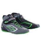 Alpinestars Tech 1-KX V2 Shoes, Black/Dark Gray/Green Fluo