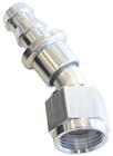 SRP 30° Elbow Push-On Hose Fittings, Chrome Look
