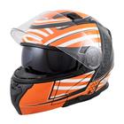 Zamp FL-4 ECE22.05/DOT Motorcycle Helmet, Gloss Orange Graphic