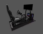 Twisted Tech Black Racing Simulator with Curved Monitor