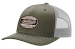 Smileys Leather Patch Hat, Olive