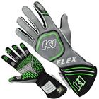 K1 Flex SFI/FIA Nomex Driver Gloves, Green/Grey