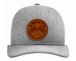 Smileys Leather Patch Trucker Hat - Grey/White