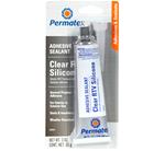 Permatex Clear RTV Silicone Adhesive Sealant, 3 oz