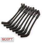 Scott 10 mm Chevy LS Truck Silicone Sleeve Wire Set, 45° Boots Black