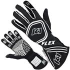 K1 Flex SFI/FIA Nomex Driver Gloves, Black/White