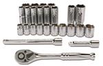 Titan Tools 25 pc 3/8 Drive Mechanics Metric Socket Set