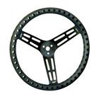 Longacre 15 Black Steering Wheel, Drilled/Dished