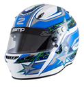 Zamp ZR-72 SA2020/FIA8859 Helmet, White/Blu/Lt Blue