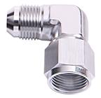SRP 90° Elbow Female to Male AN Fitting, Chrome Look