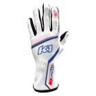 K1 Circuit Adult Karting Gloves, White/Blue