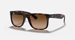 Ray-Ban Justin Rubber, Light Havana/Brown Grad Dark