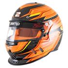 Zamp RZ-67D SA2025 Helmet, Flo Orange/Yellow Carbon Graphic