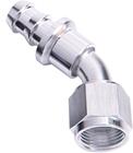 SRP 45° Elbow Push-On Hose Fitting, Chrome Look