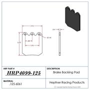 HRP Brake Backing Pad/Spacer, Wilwood .125