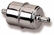 Holley Chrome 3/8" In-Line Fuel Filter