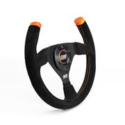 MPI 13" Alum 1.25" Dish Suede Ergo Grip Steering Wheel, Road Course